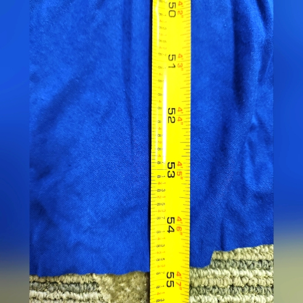 Royal Blue Maxi Wrap Dress-Custom Cut & Sewn - Picture 12 of 16
